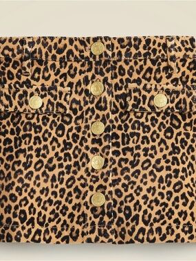 Crew Cuts Girls Leopard Button Front Mini Skirt Leopard Print 14
